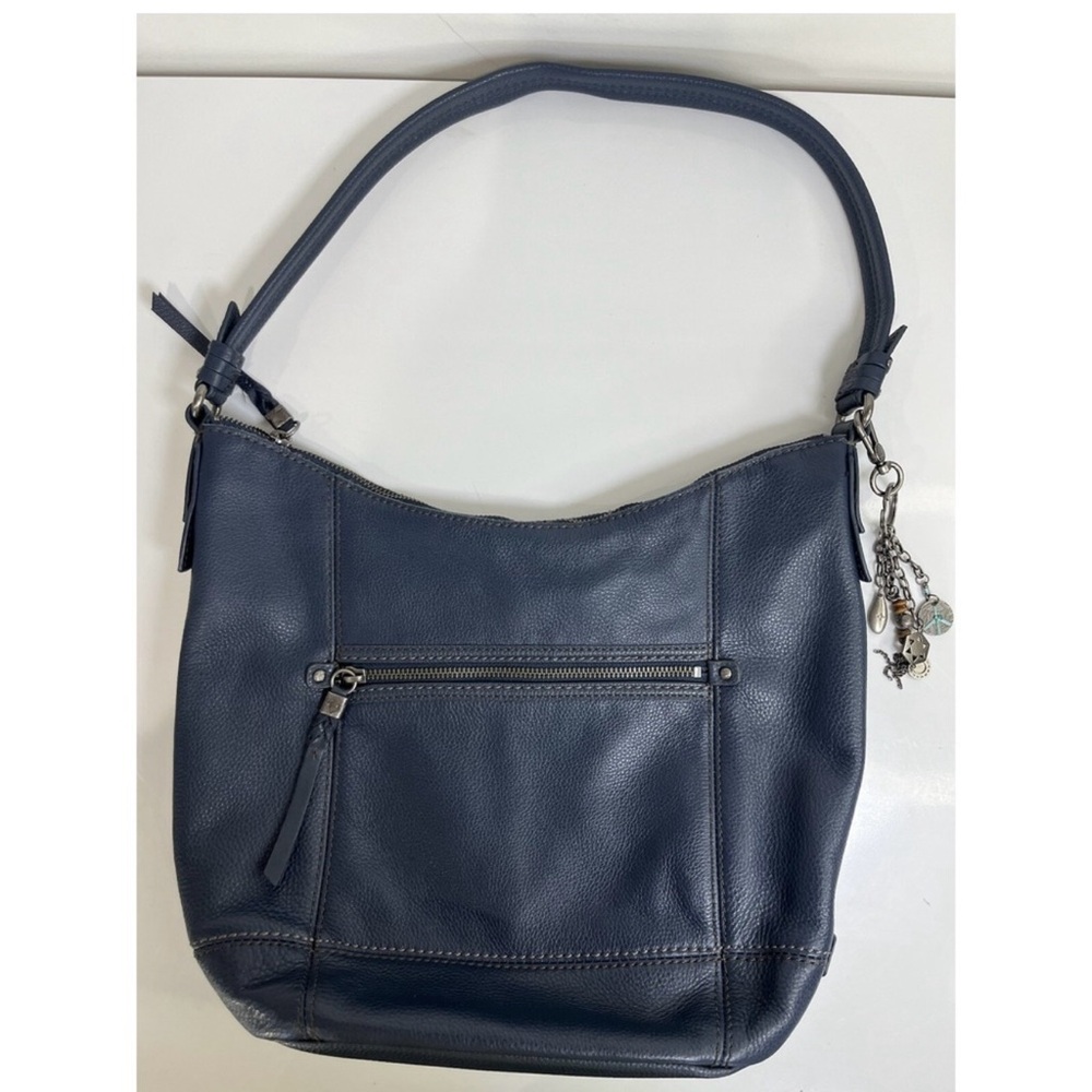 The Sak Navy Blue Leather Shoulder Bag